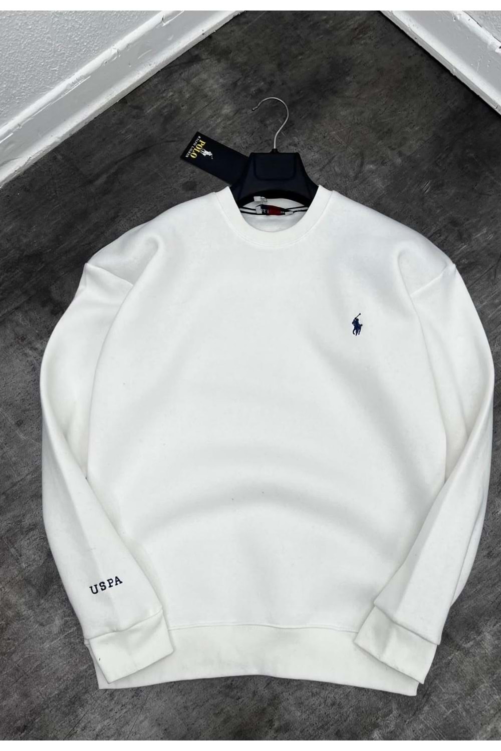 1002 POLO SWEAT - BEYAZ
