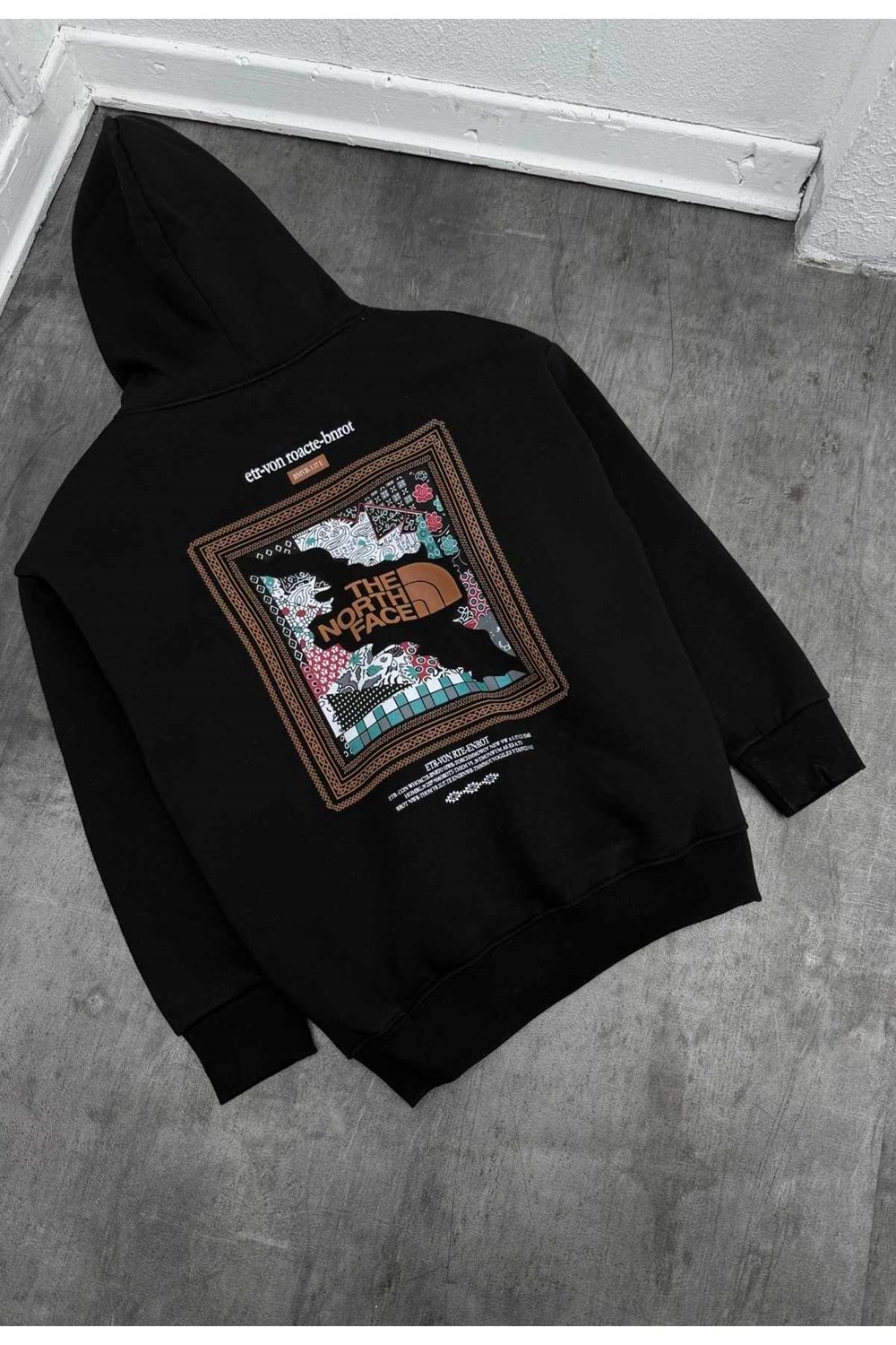 1001 THE NORT FACE KAPŞONLU SWEAT - SİYAH