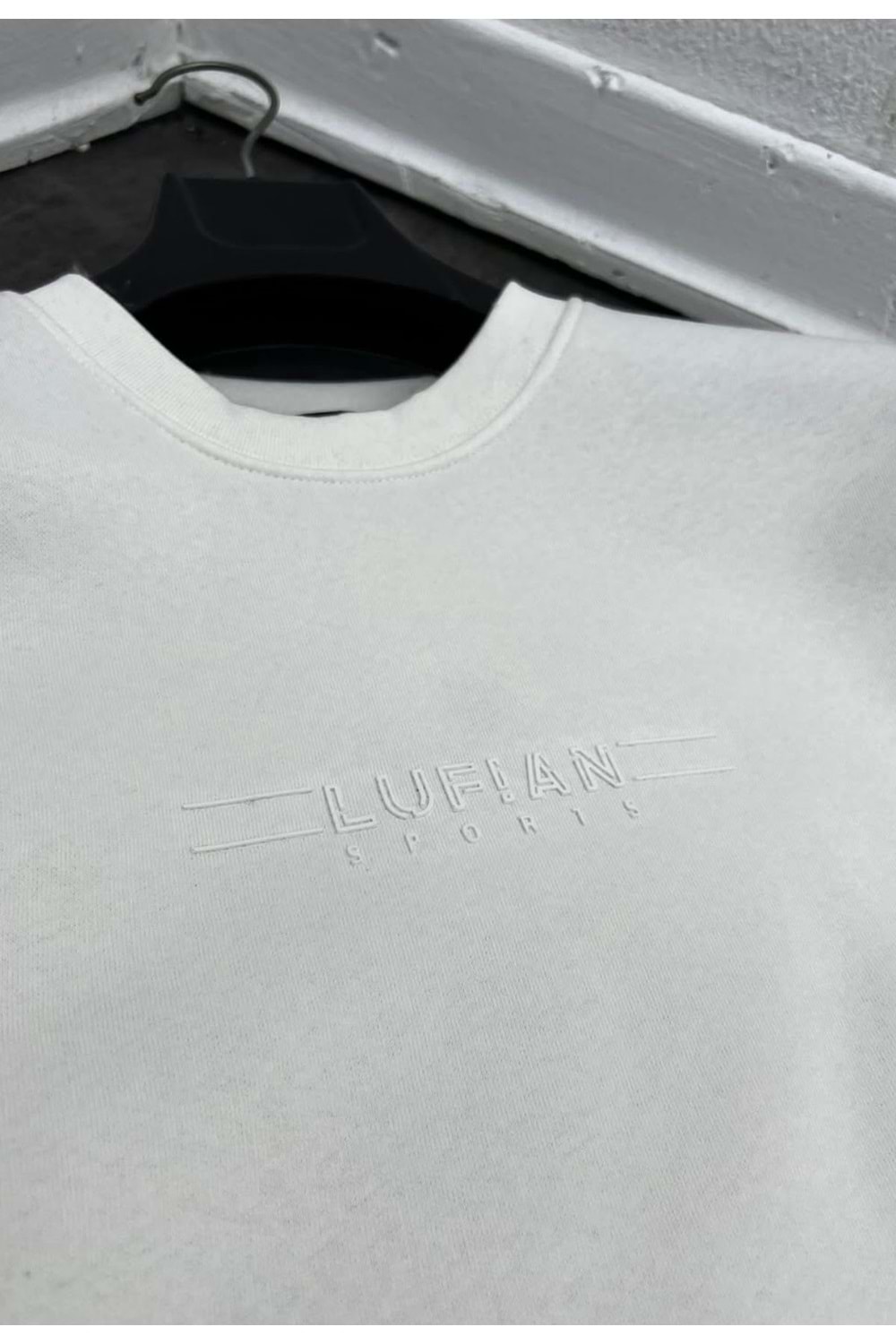 1003 LUFIAN BISIKLET YAKA SWEAT - BEYAZ