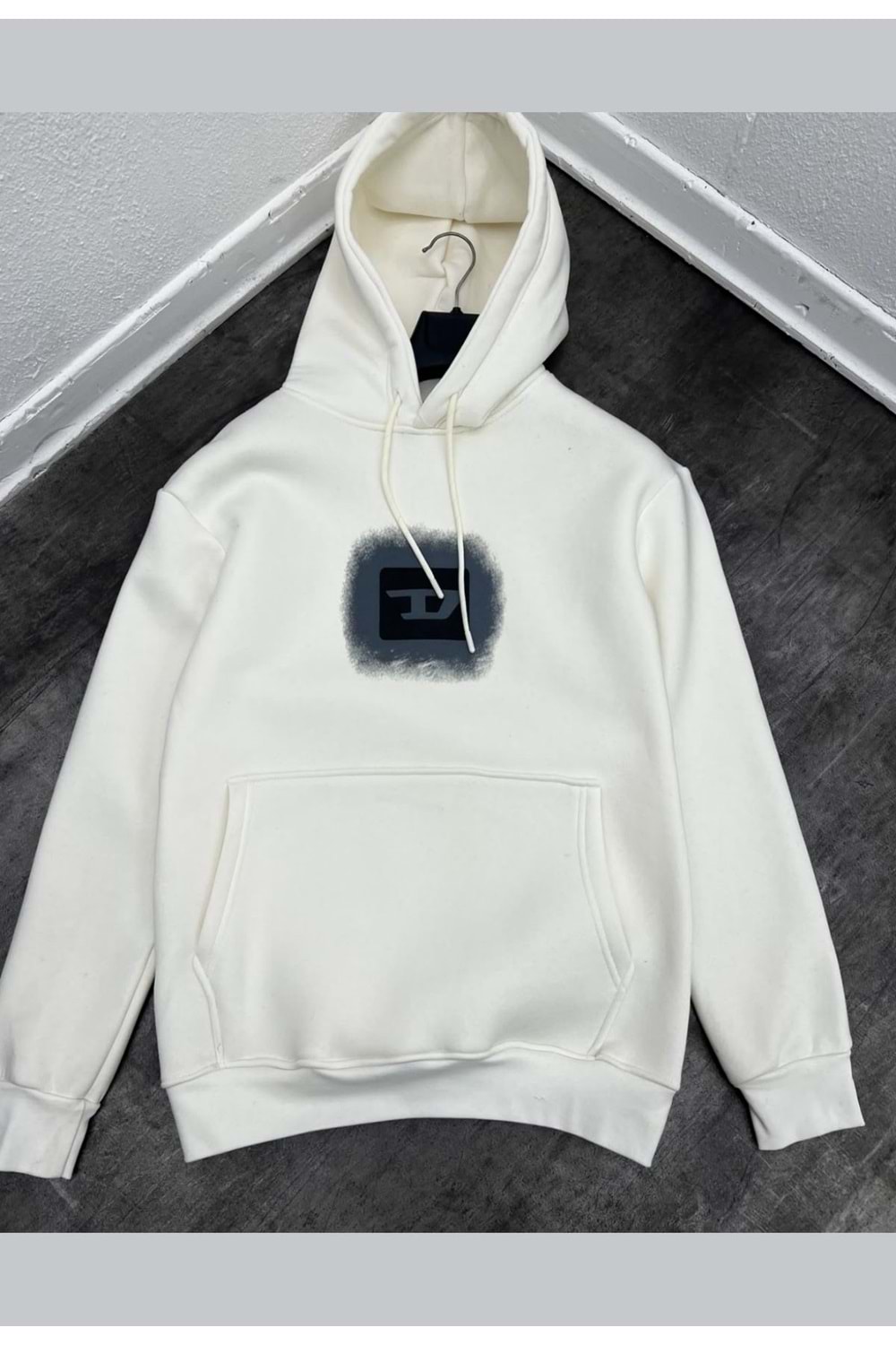 1001 DIESEL KAPÜŞONLU SWEAT - BEYAZ - S