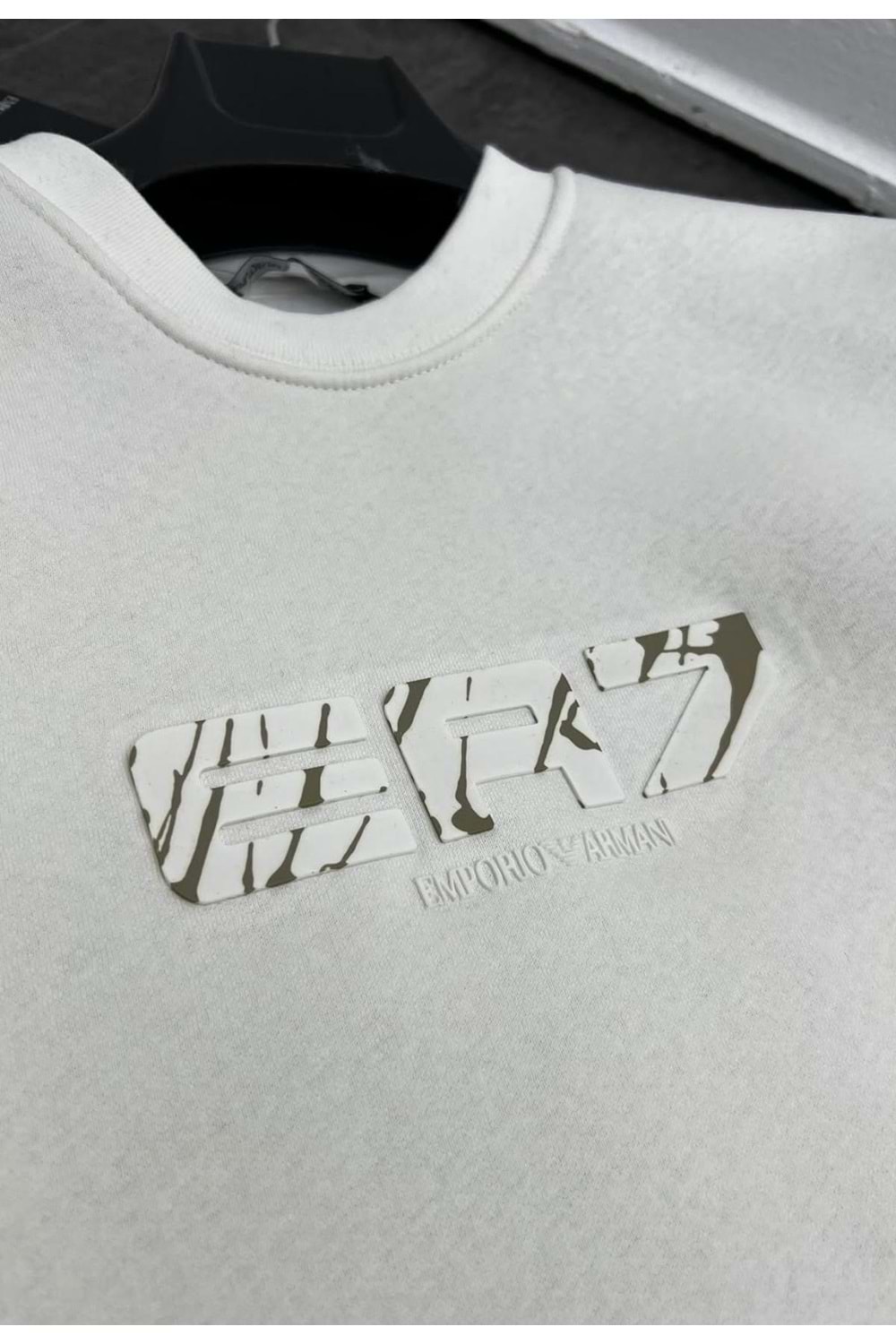 1001 EA7 BISIKLET YAKA SWEAT - BEYAZ - S