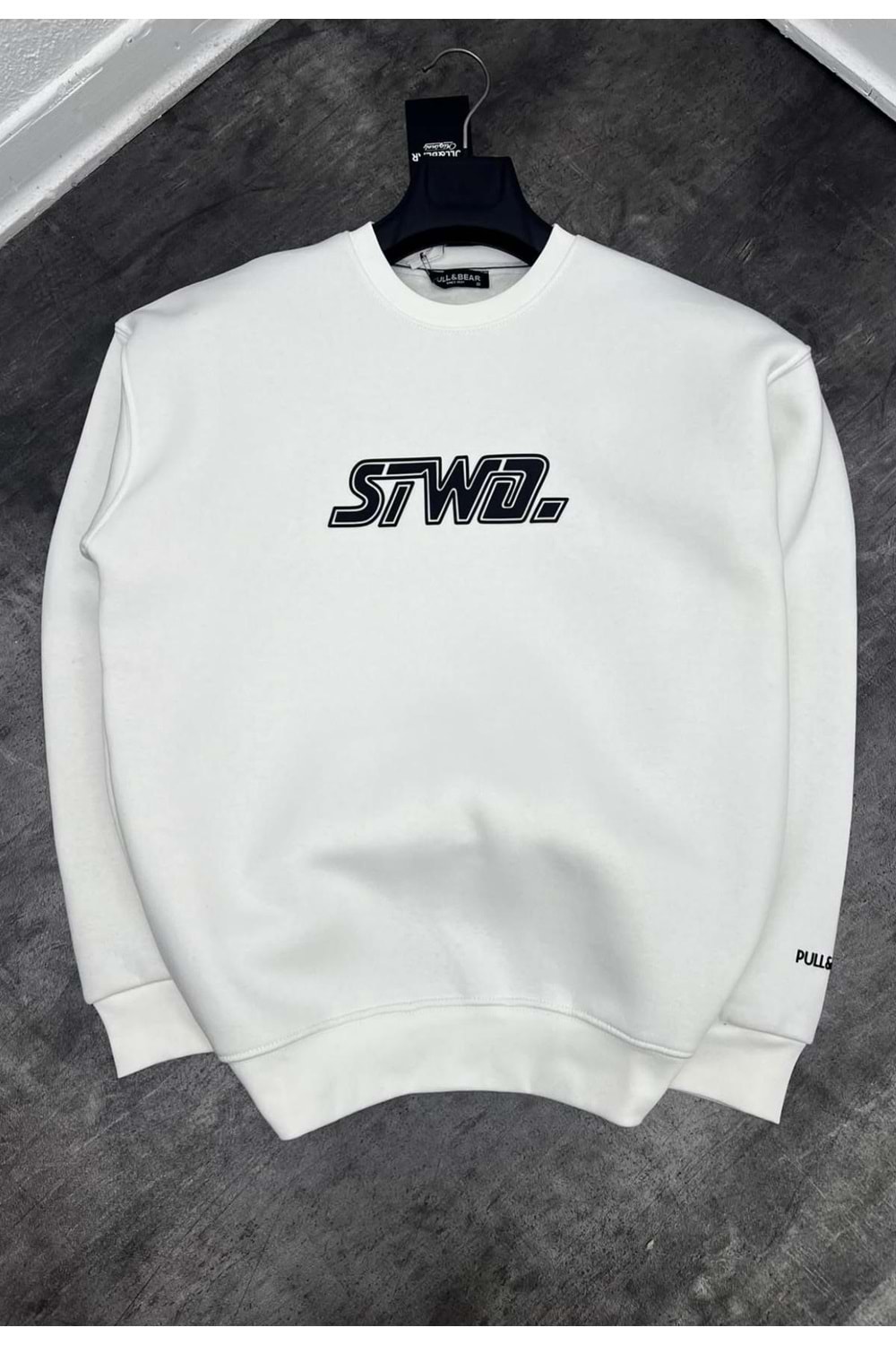 1012 STWD BISIKLET YAKA SWEAT - BEYAZ - S