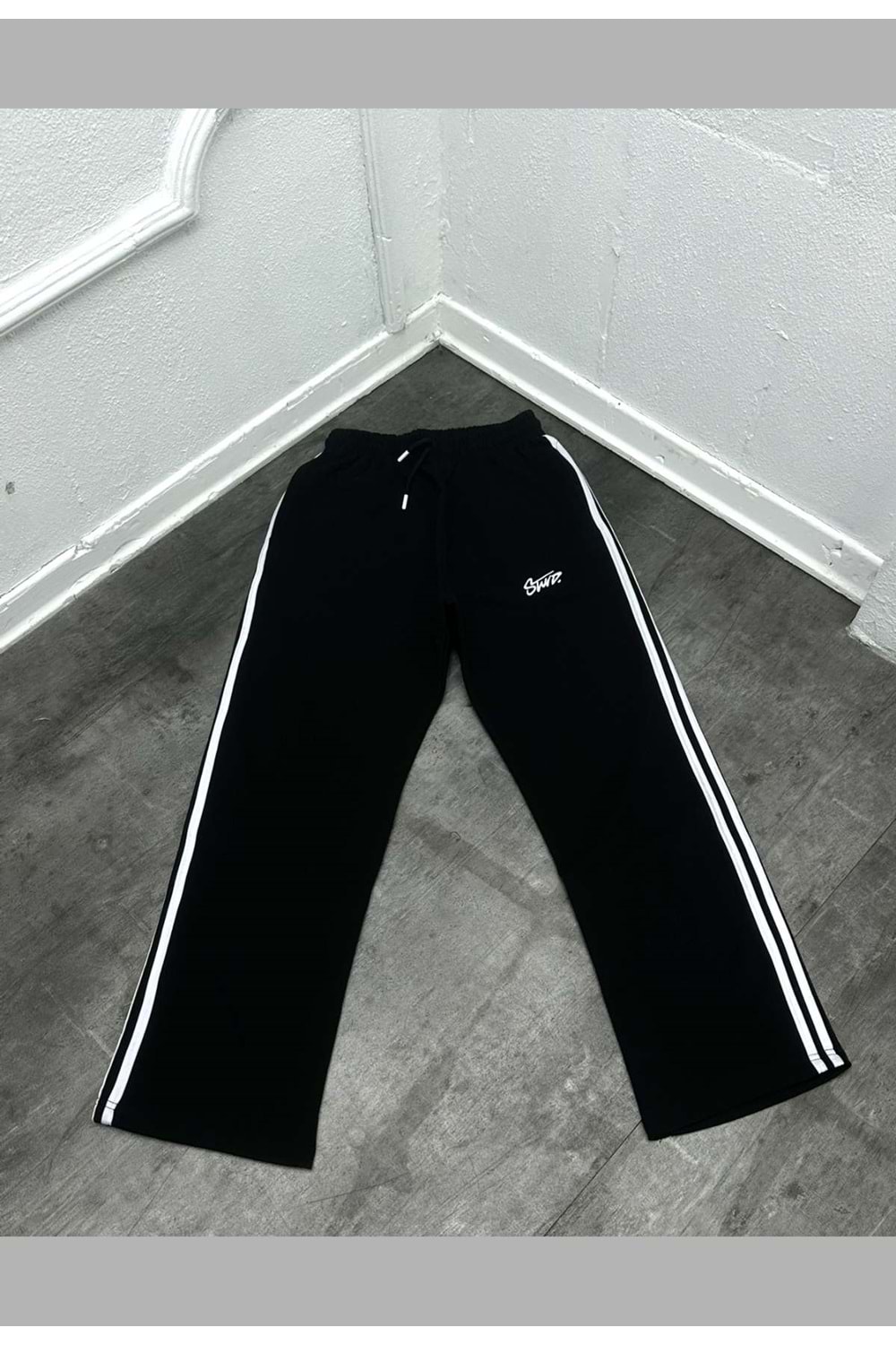 1024 STWD PİKE KUMAŞ BAGGY EŞOFMAN - SİYAH - XL