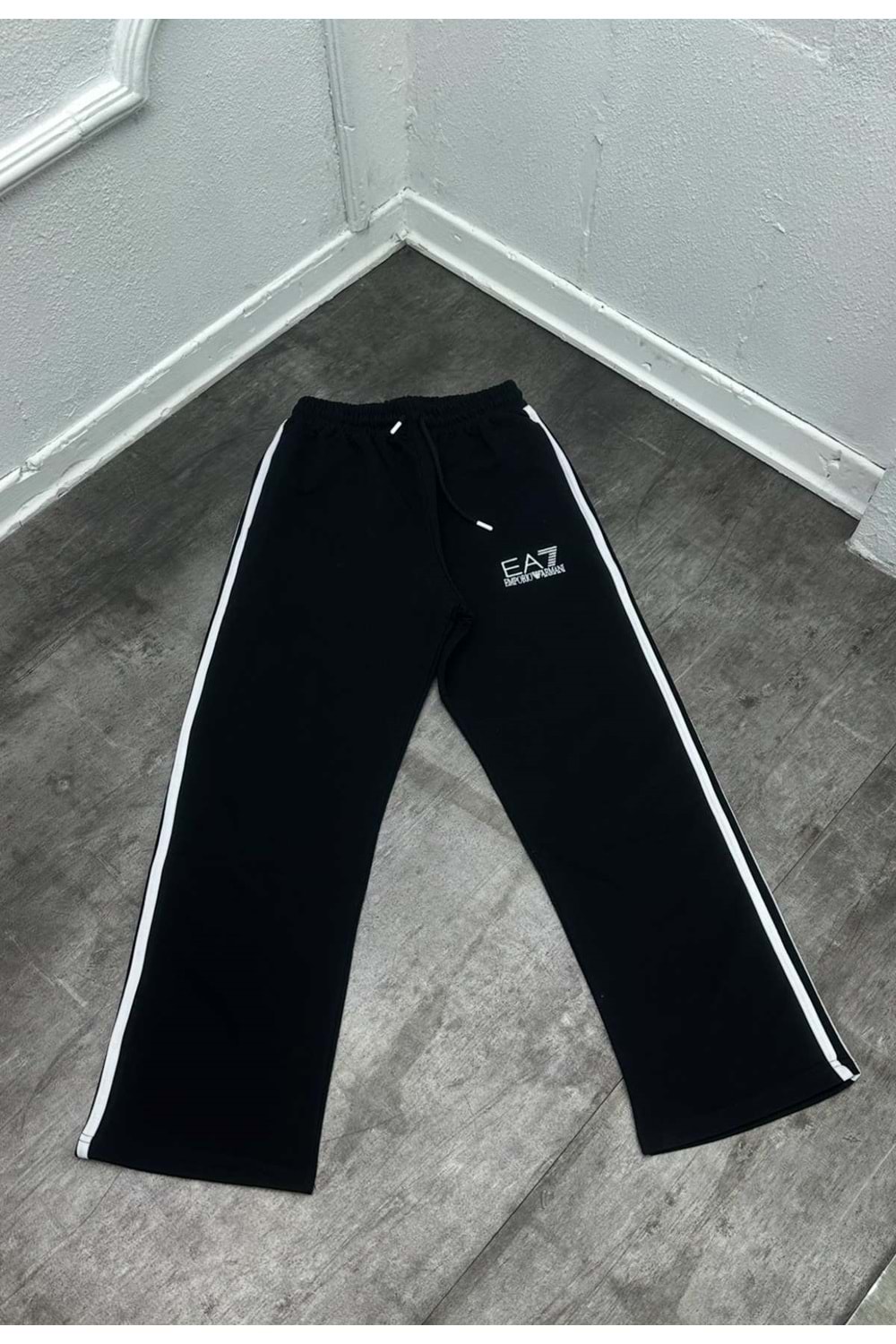 1006 ARMANİ PİKE KUMAŞ EŞOFMAN - SİYAH