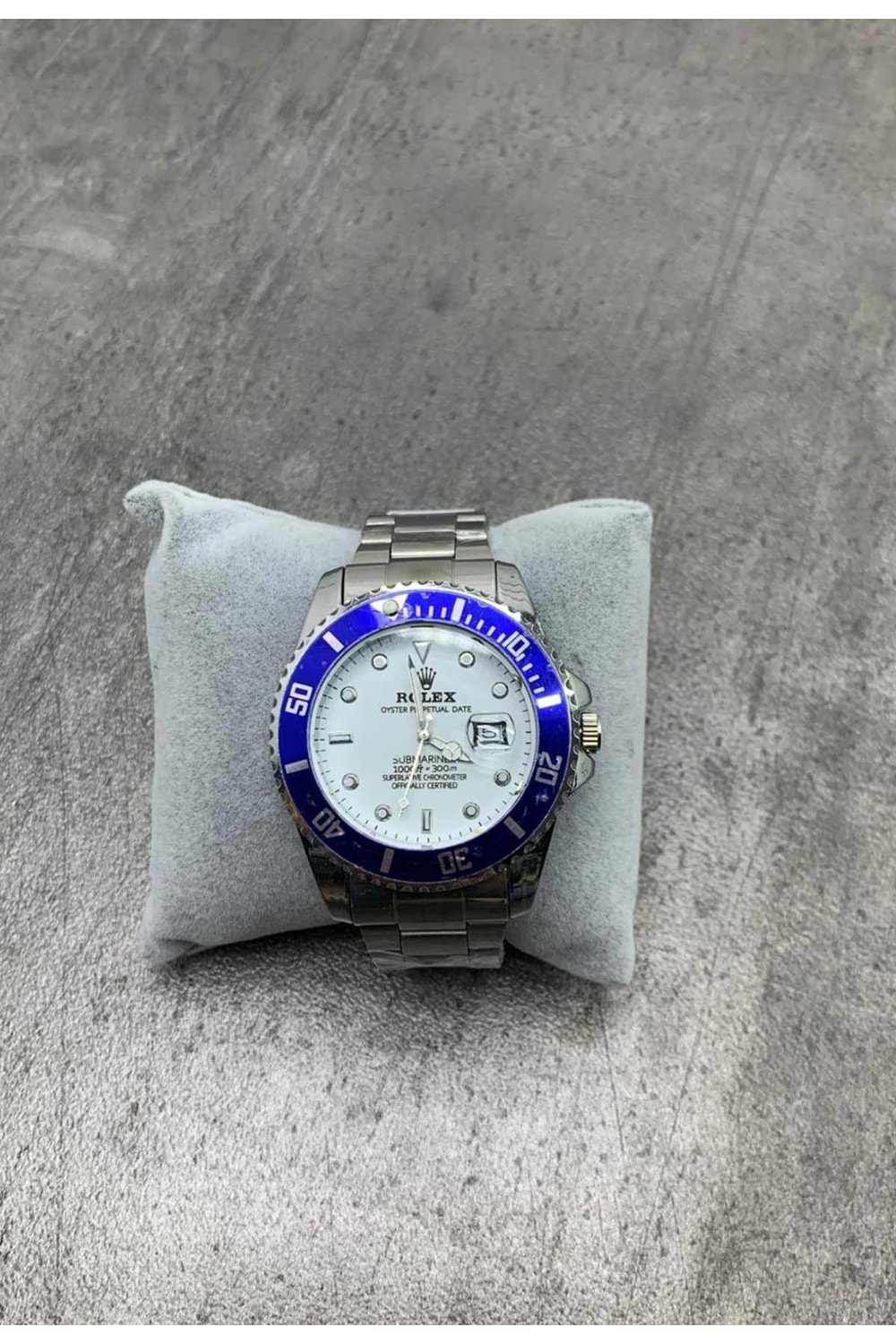 1001 ROLEX SAAT - GÜMÜŞ LACİ BEYAZ - STANDART