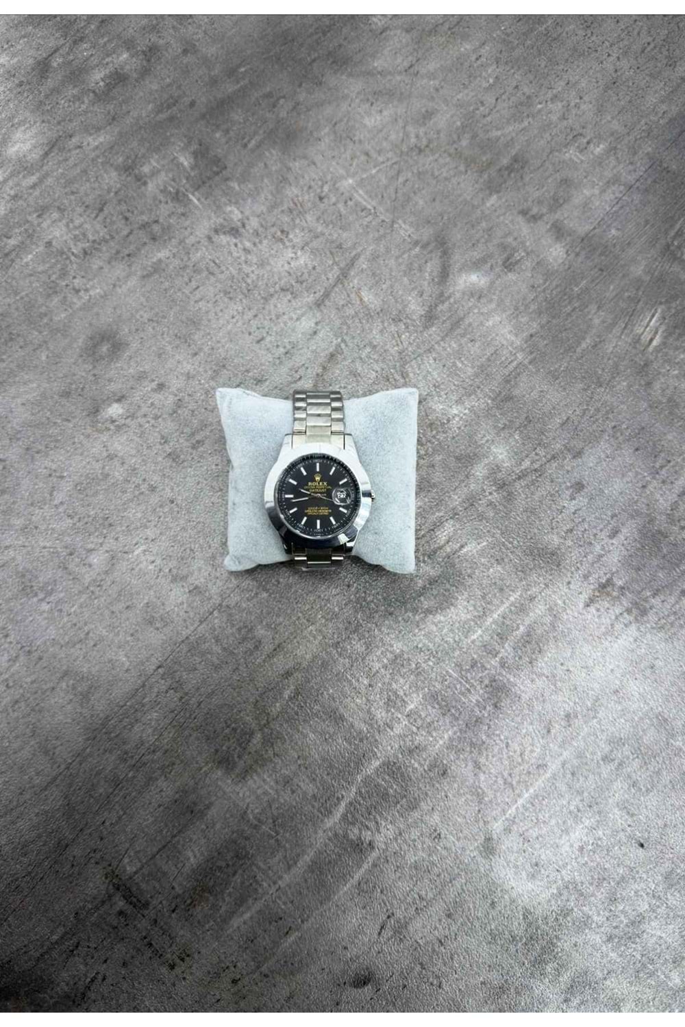 1003 ROLEX SAAT - GÜMÜŞ SİYAH - STANDART