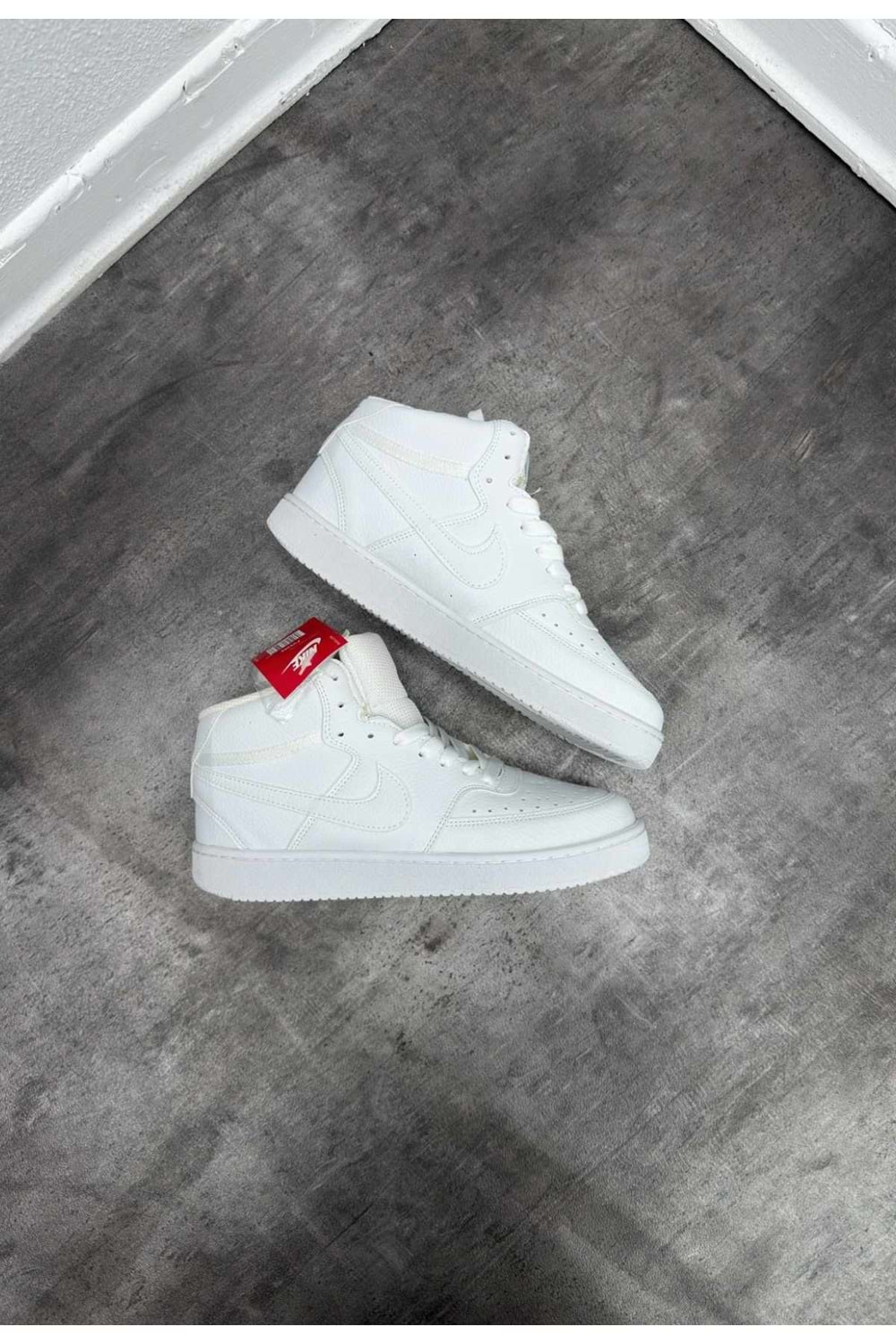 1034 NIKE COURT VISION BILEKLI AYAKKABI - KIRIK BEYAZ - 41