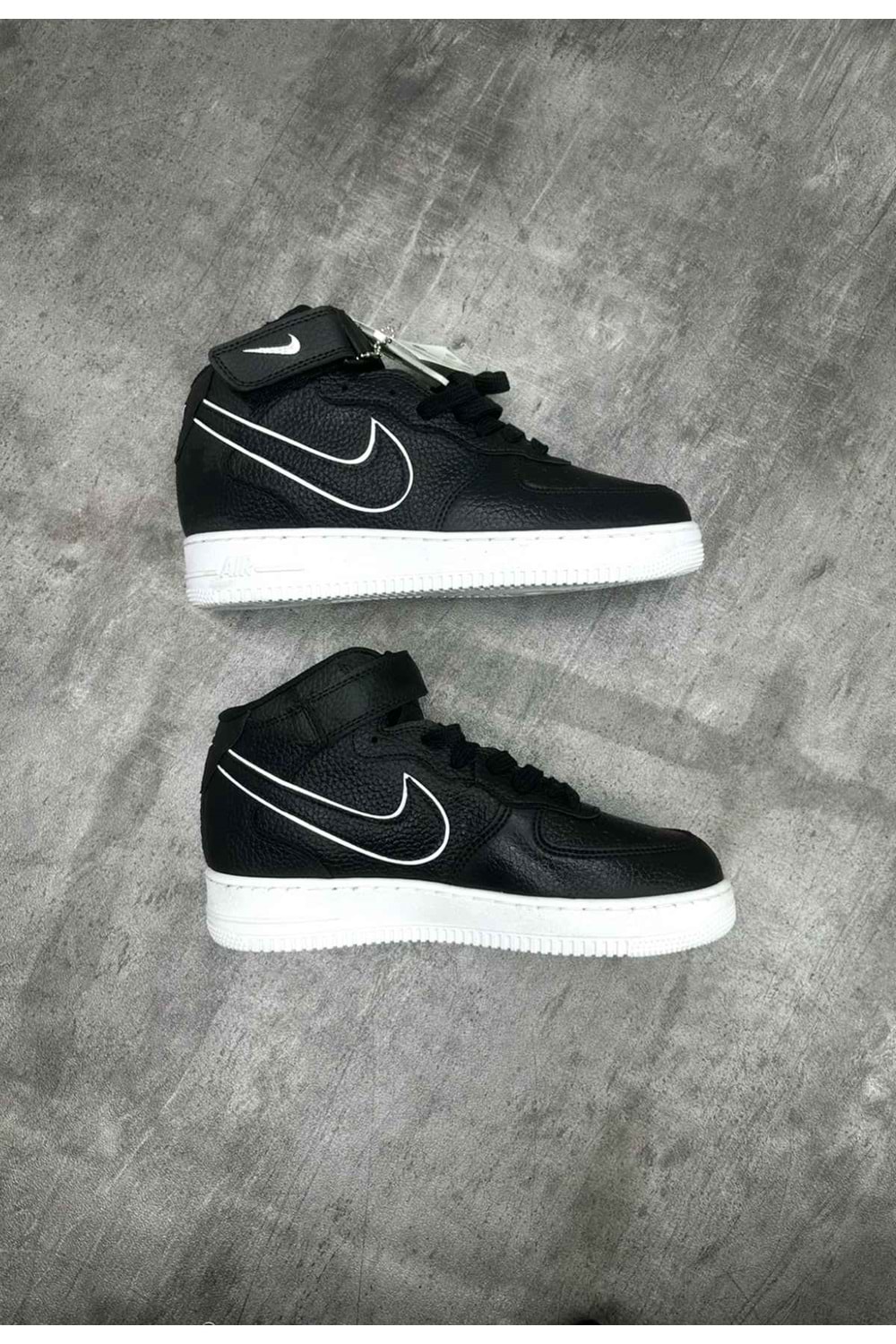 1035 NIKE AIR FORCE BILEKLI AYAKKABI - SİYAH-BEYAZ - 40