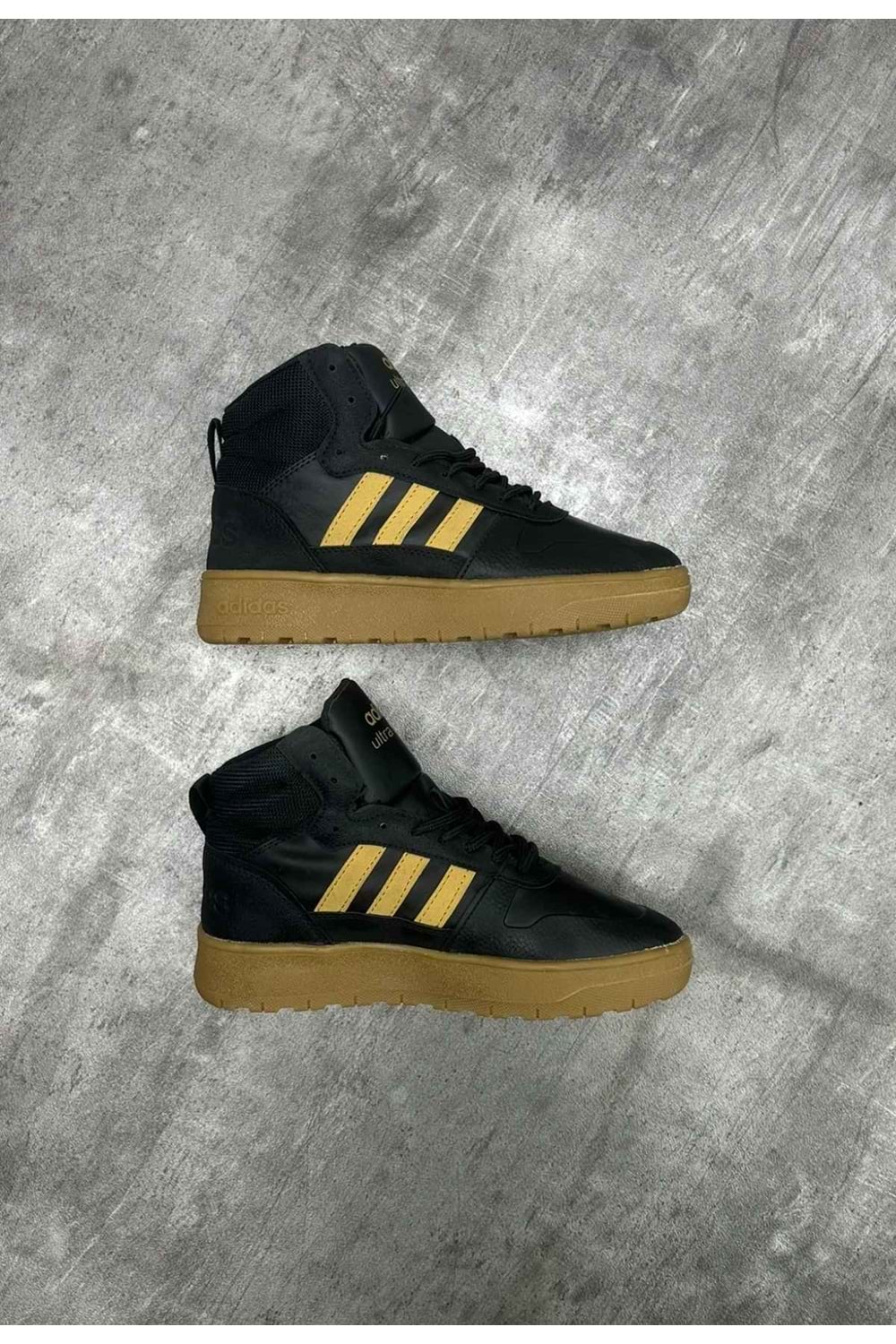 1019 ADIDAS ULTRA BOOST BILEKLI AYAKKABI - SIYAH-SARI