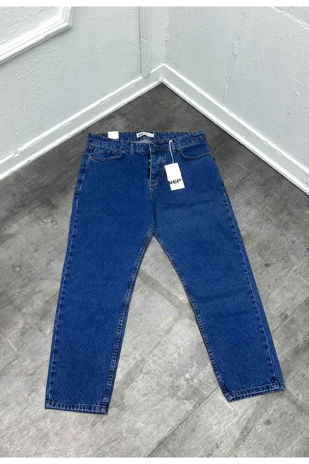 1007 KEPS DÜZ BOYFREND KOT - LACİVERT