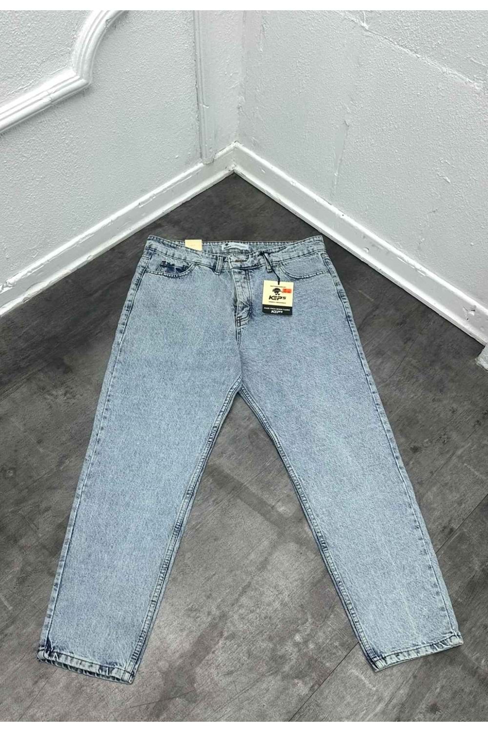 1007 KEPS DÜZ BOYFREND KOT - MAVİ