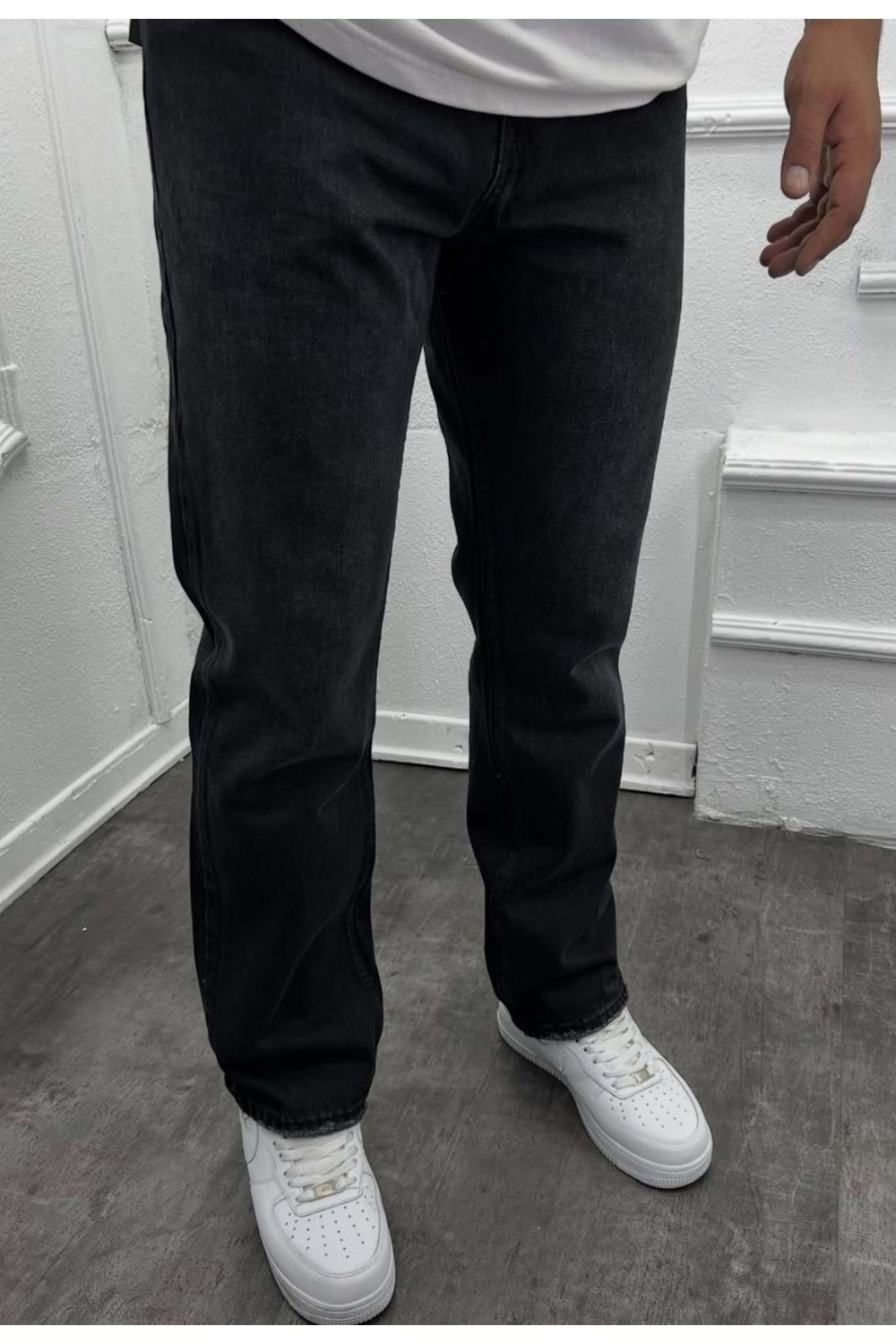 1004 MARTIN TASLAMA BAGGY KOT - KOYU FÜME