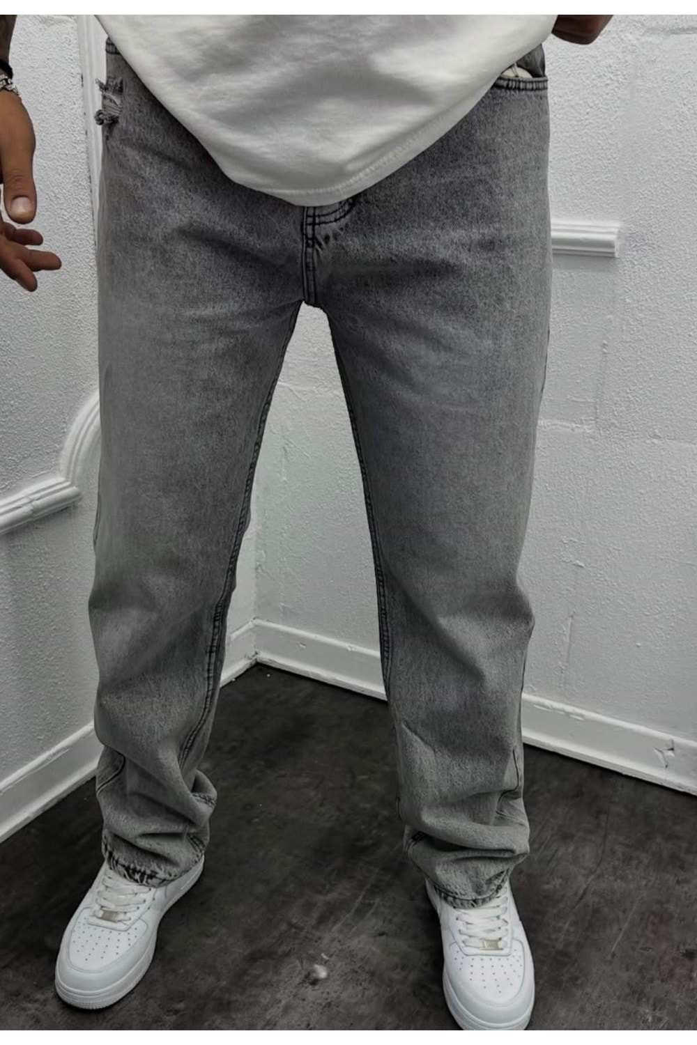 1012 WE11 TASLAMA BAGGY KOT - GRİ