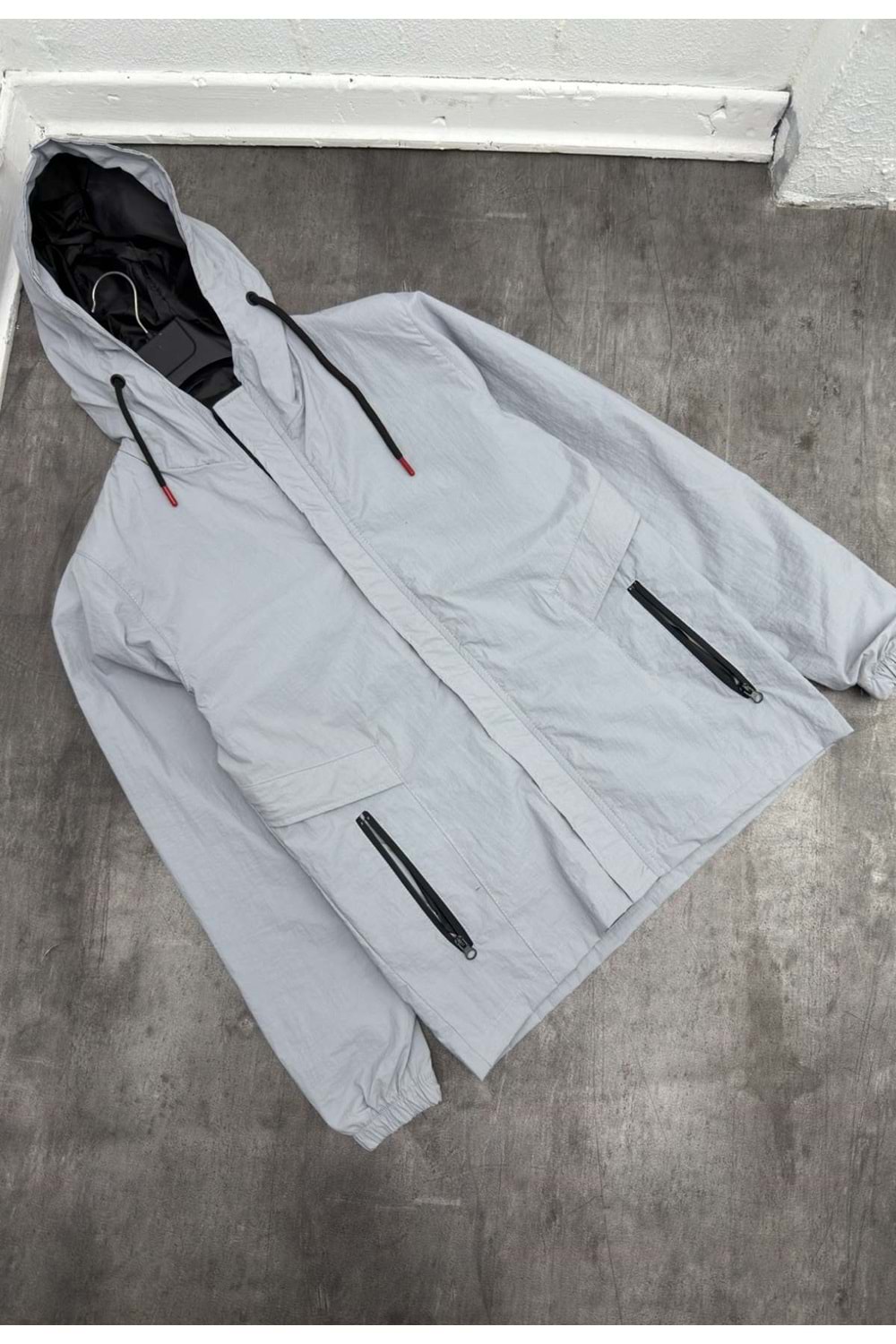 1001 WODEX KIRINKIL KUMAŞ YAĞMURLUK - GRİ