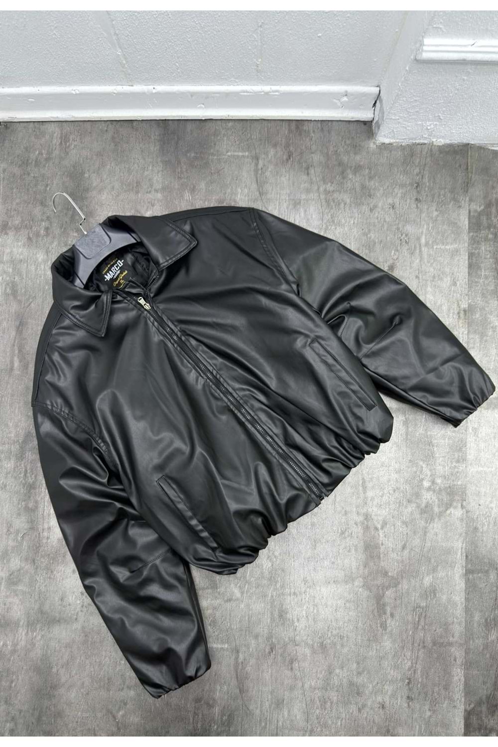 1001 MARCO DERİ MONT - SİYAH - S