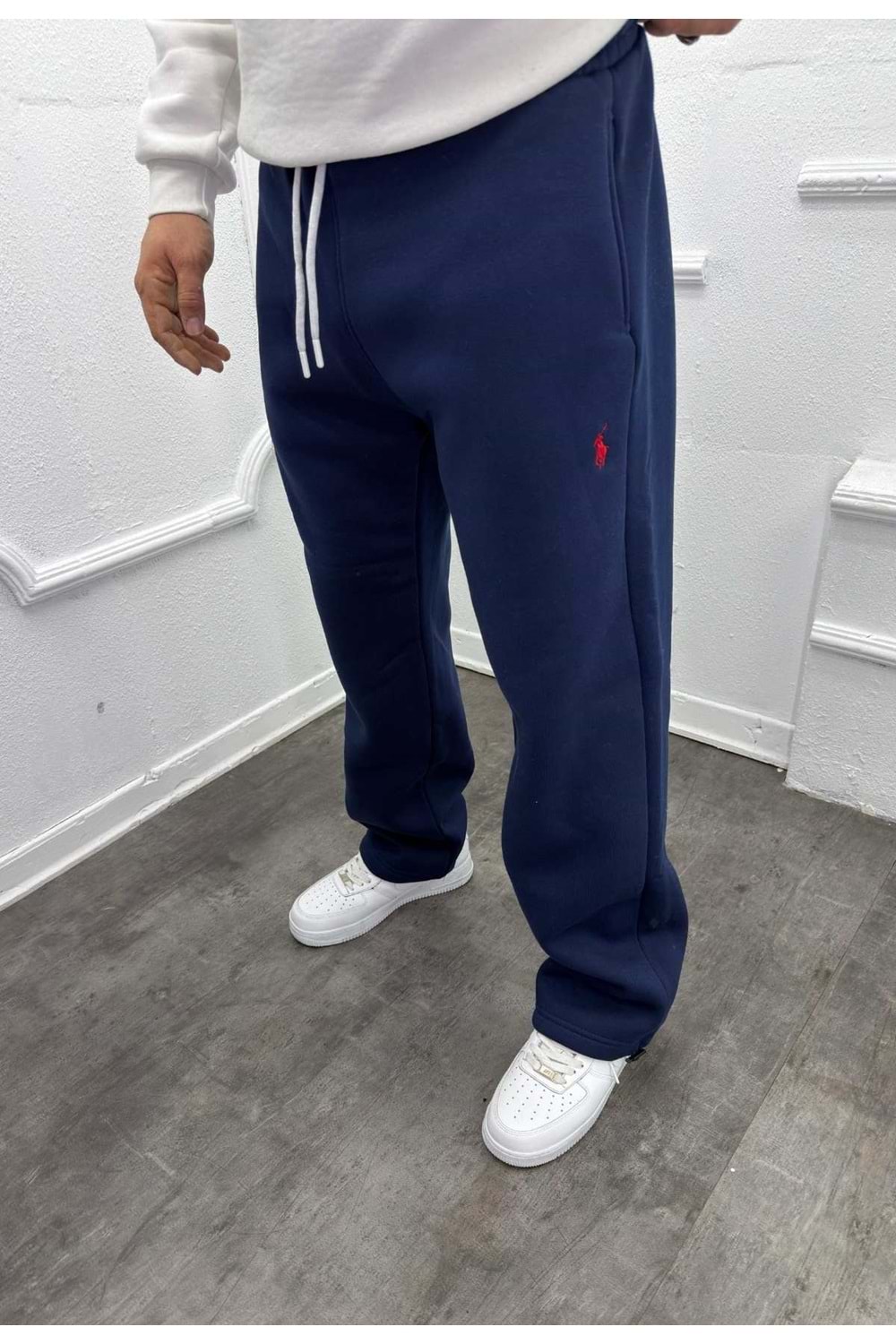 1013 POLO KIRMIZI LOGO BAGGY EŞOFMAN - LACİVERT