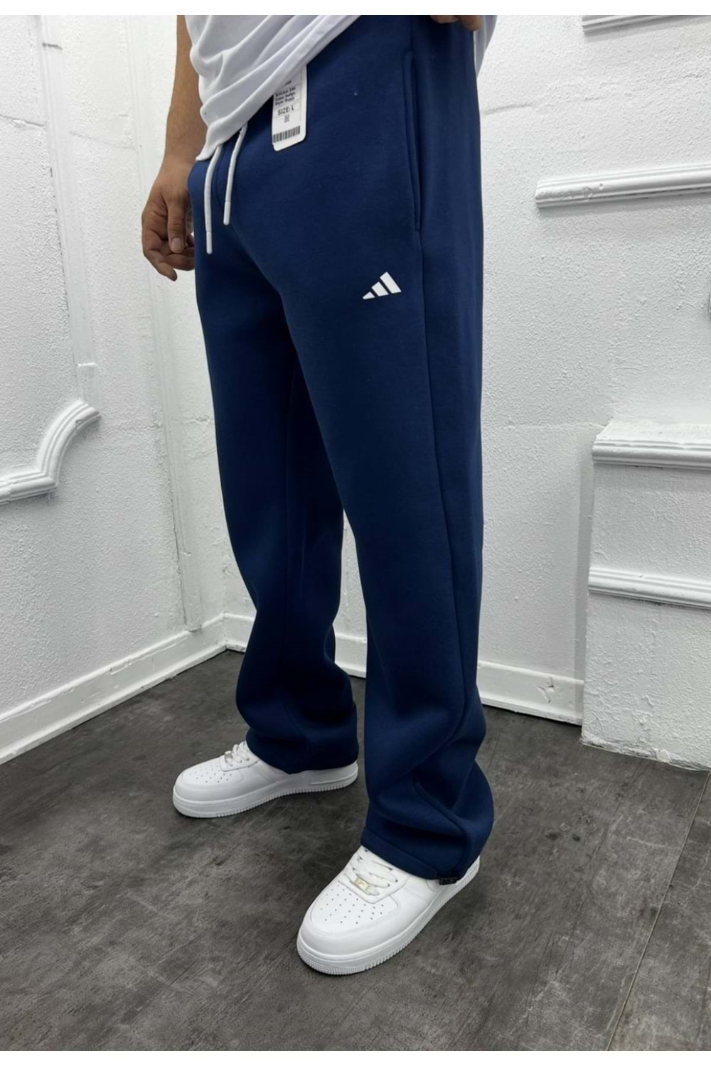 1028 ADIDAS REFLEKTÖR BASKI BAGGY EŞOFMAN - LACİVERT