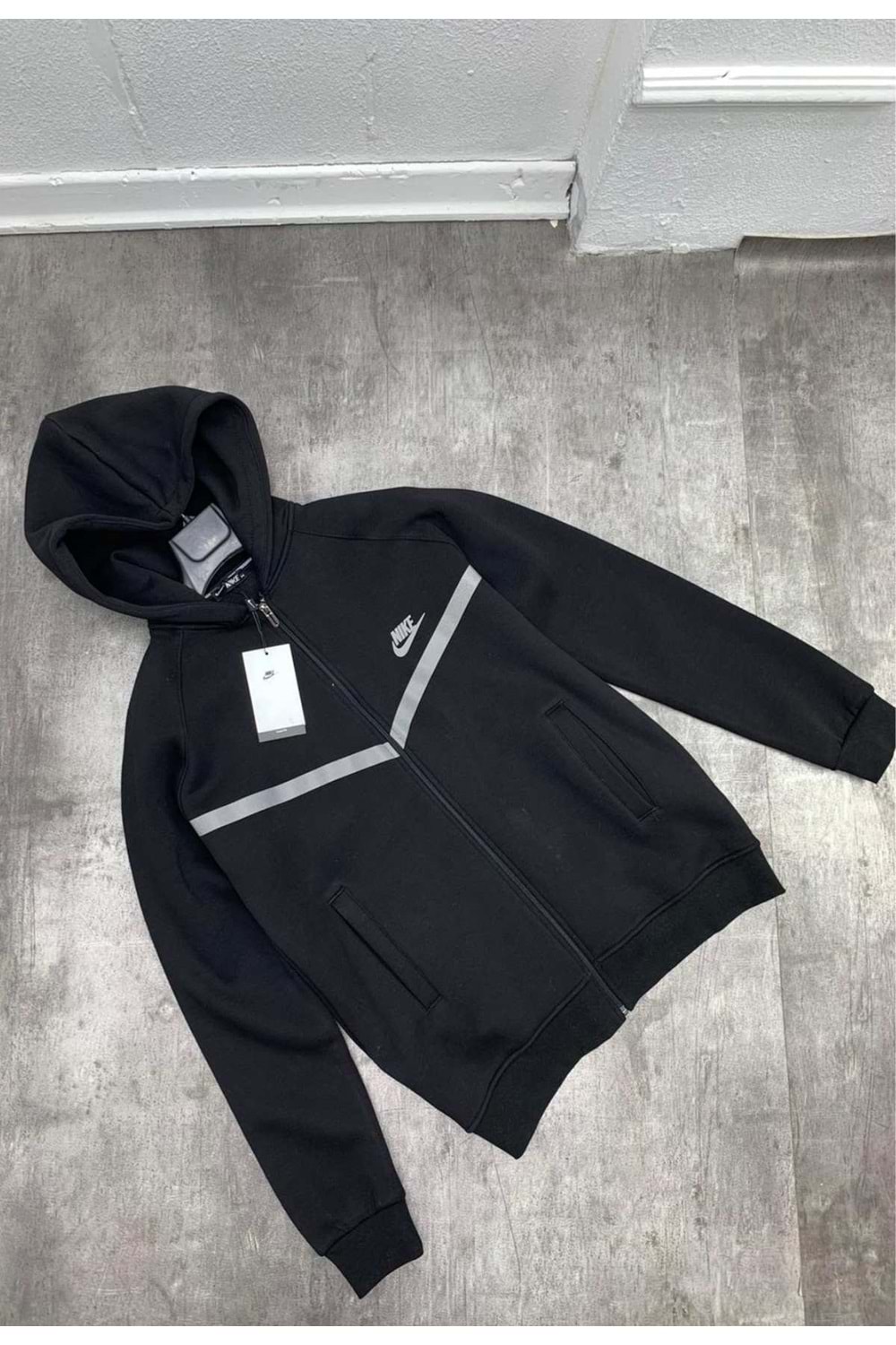 1045 NIKE REFLEKTÖR TECH CEKET - SİYAH - S