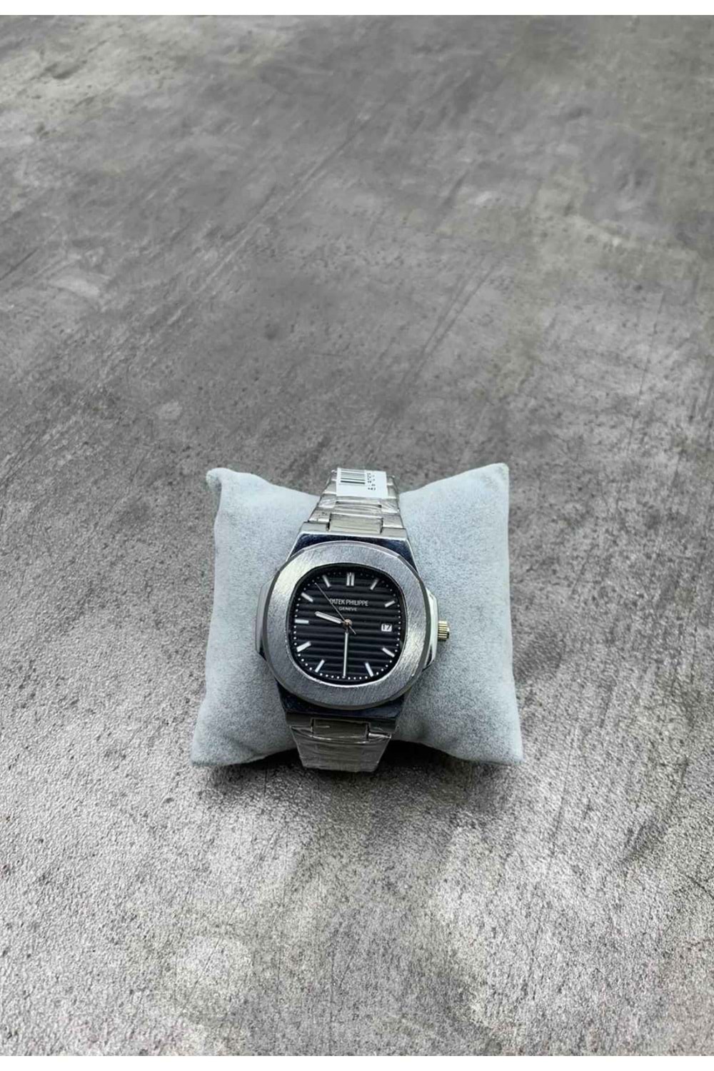 1001 PATEK SAAT - GÜMÜŞ SİYAH - STANDART