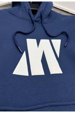 1001 MAVİ KAPÜŞONLU SWEAT - LACİVERT