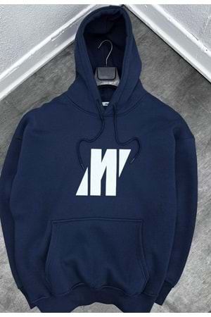 1001 MAVİ KAPÜŞONLU SWEAT - LACİVERT