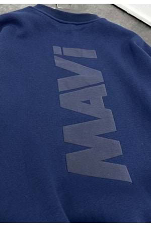 1003 MAVI BISIKLET YAKA SWEAT - LACİVERT