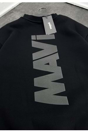 1003 MAVI BISIKLET YAKA SWEAT - SİYAH