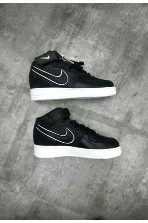 1035 NIKE AIR FORCE BILEKLI AYAKKABI - SİYAH-BEYAZ - 40
