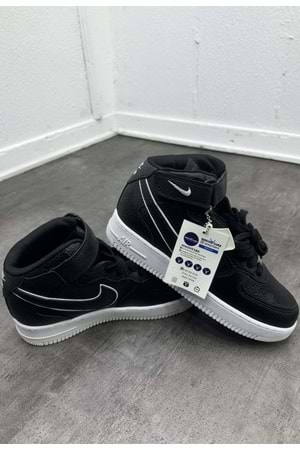 1035 NIKE AIR FORCE BILEKLI AYAKKABI - SİYAH-BEYAZ - 40