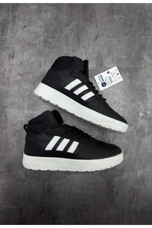 1019 ADIDAS ULTRA BOOST BILEKLI AYAKKABI - SİYAH-BEYAZ