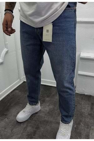 1004 WE11 YIRTIK DETAY BOYFRIEND KOT - MAVİ