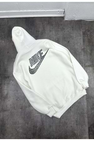 1037 NIKE KAPŞONLU SWEAT - BEYAZ