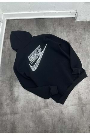 1037 NIKE KAPŞONLU SWEAT - SİYAH