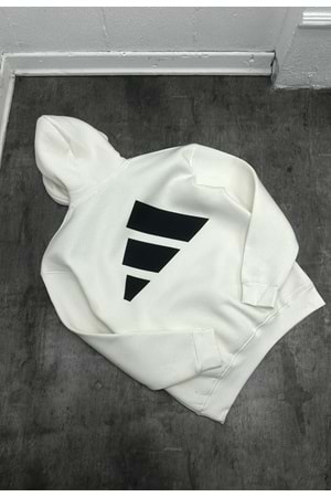 1027 ADİDAS KAPŞONLU SWEAT - BEYAZ - S