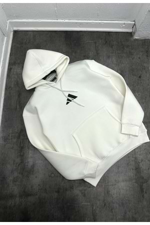 1027 ADİDAS KAPŞONLU SWEAT - BEYAZ - S