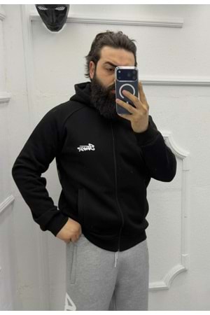 1031 STWD ÖN ARKA BASKI CEKET - SİYAH - S