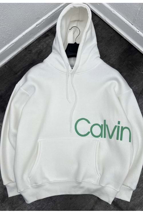 1001 CK KAPÜŞONLU SWEAT - BEYAZ - S