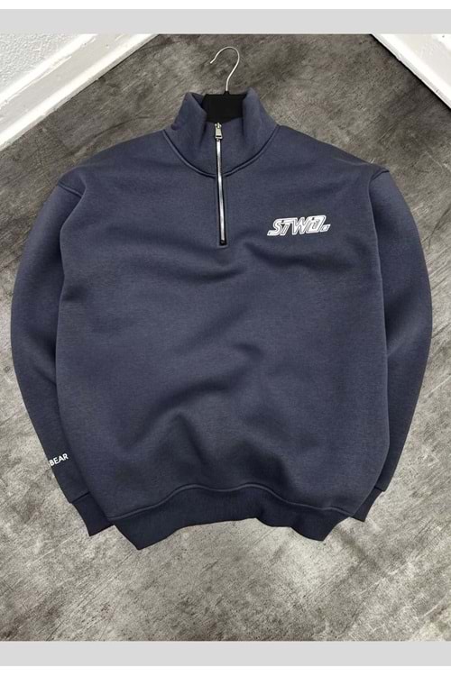 1004 STWD FERMUAR YAKA SWEAT - KOYU FÜME