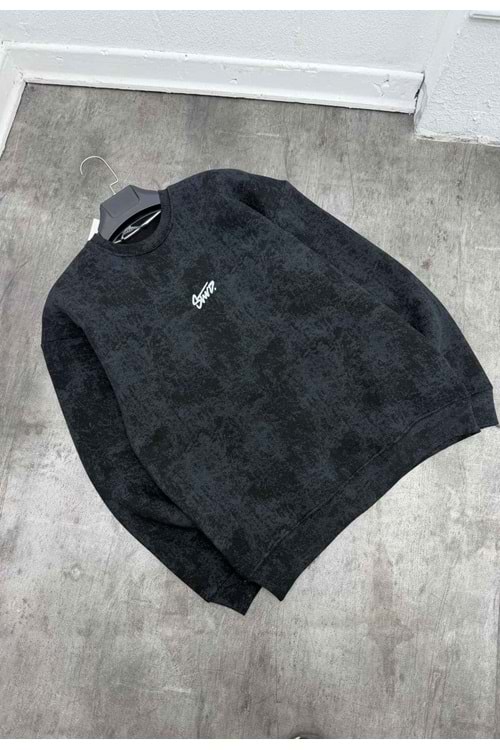 1009 STWD BİSİKLET YAKA SWEAT - SİYAH - L