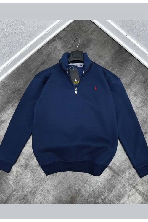 1004 POLO FERMUAR YAKA SWEAT - LACİVERT
