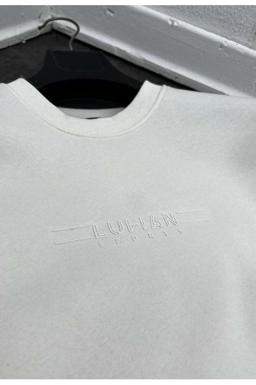 1003 LUFIAN BISIKLET YAKA SWEAT - BEYAZ - M