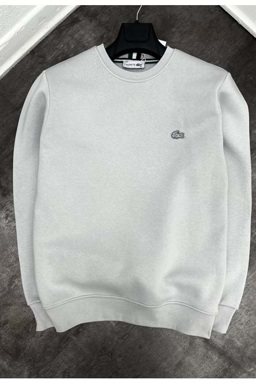 1006 LACOSTE BISIKLET YAKA SWEAT - AÇIK GRİ