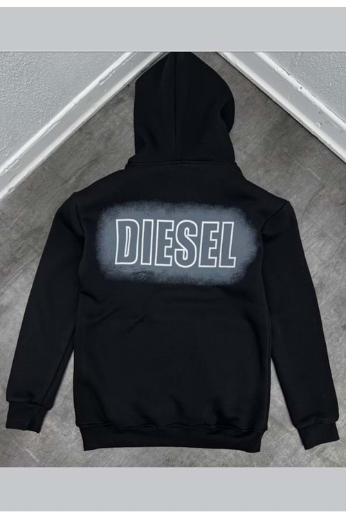 1001 DIESEL KAPÜŞONLU SWEAT - SİYAH - S