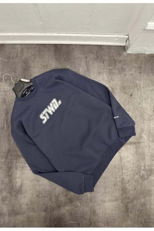 1012 STWD BISIKLET YAKA SWEAT - KOYU FÜME - S
