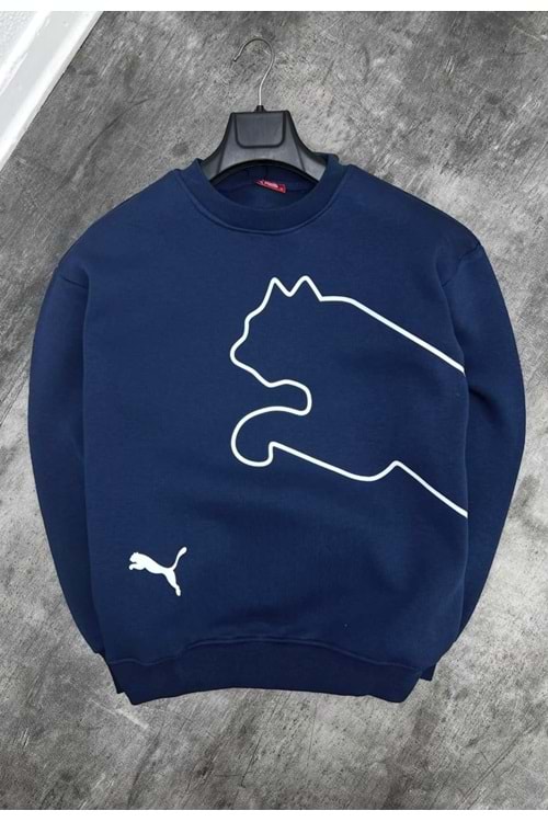 1003 PUMA BISIKLET YAKA SWEAT - LACİVERT - M