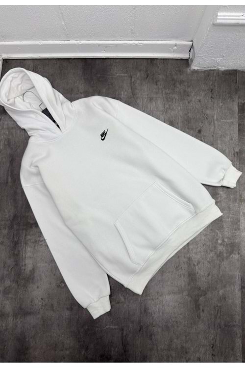 1014 NIKE KAPÜŞONLU SWEAT - BEYAZ - M