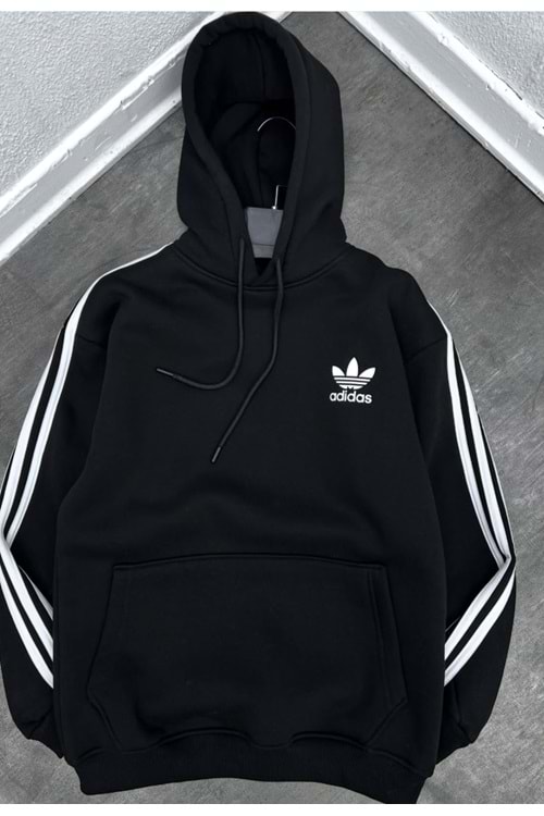 1007 ADIDAS KAPÜŞONLU SWEAT - SİYAH - S