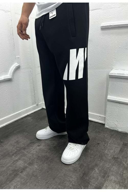 1005 MAVI BUYUK LOGO BAGGY EŞOFMAN - SİYAH - L