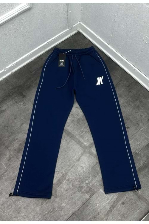 1006 MAVI ŞERIT DETAY BAGGY EŞOFMAN - LACİVERT