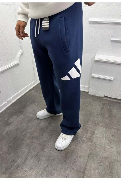 1008 ADIDAS TRANSFER BASKI BAGGY EŞOFMAN - LACİVERT - L